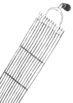 Drawing of a vertical cheese knife