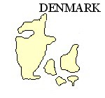 Map showing Denmark