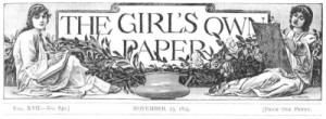 Title graphic from The Girls Own Paper of the early 1885
